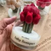 Tulip Bouquet Soy Wax Glass Candle