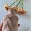 Modern Ribbed Concrete Vase