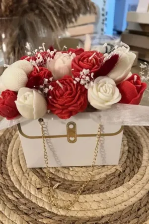 Luxury Flower Candle Bouquet Handbag