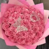 Custom Pink Eternal Rose Bouquet