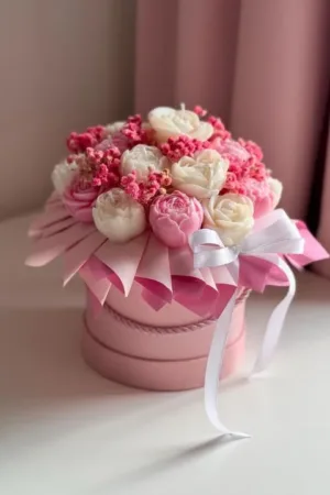 Handmade Scented Soy Wax Flower Candle Bouquet