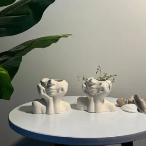 Face and Hand Shaped Cheeky Girl Vase