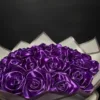 Purple Eternal Rose Bouquet | Handmade Satin Ribbon Flowers