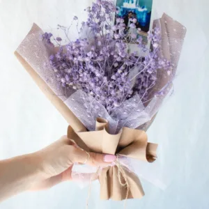 Personalized Polaroid Dried Flower Bouquet