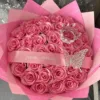 Custom Pink Eternal Rose Bouquet