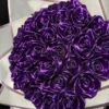 Purple Eternal Rose Bouquet | Handmade Satin Ribbon Flowers