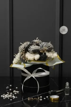 Black Blossom Candle Bouquet