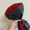 Custom Red Eternal Rose Bouquet | Glitter Ramo Buchon & Artificial Satin Roses