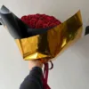 Custom Red Eternal Rose Bouquet | Glitter Ramo Buchon Gift