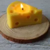 Handmade Swiss Cheese Candle | Fun Quirky Food Room Decor
