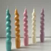 Handmade Spiral Pillar Candle | Modern Twisted Room Decor