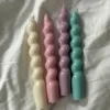 Handmade Spiral Pillar Candle | Modern Twisted Room Decor