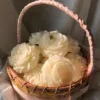 Handcrafted Rose Candle Flower Basket