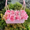 Eternal Rose Bouquet Basket (8 Roses)