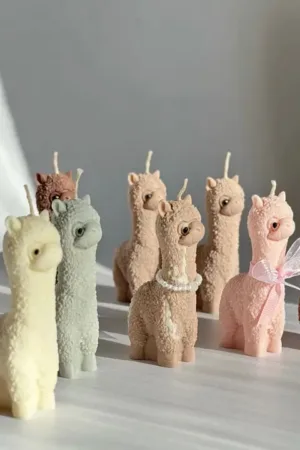 Handcrafted Alpaca Candle | Customizable Scented Wax Decor