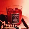 Luxury Whiskey Glass Candle with Realistic Gel Ice Cubes