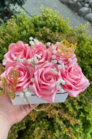 Eternal Rose Bouquet Basket